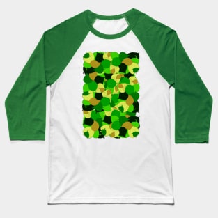 Pattern leaves yellow green Baseball T-Shirt